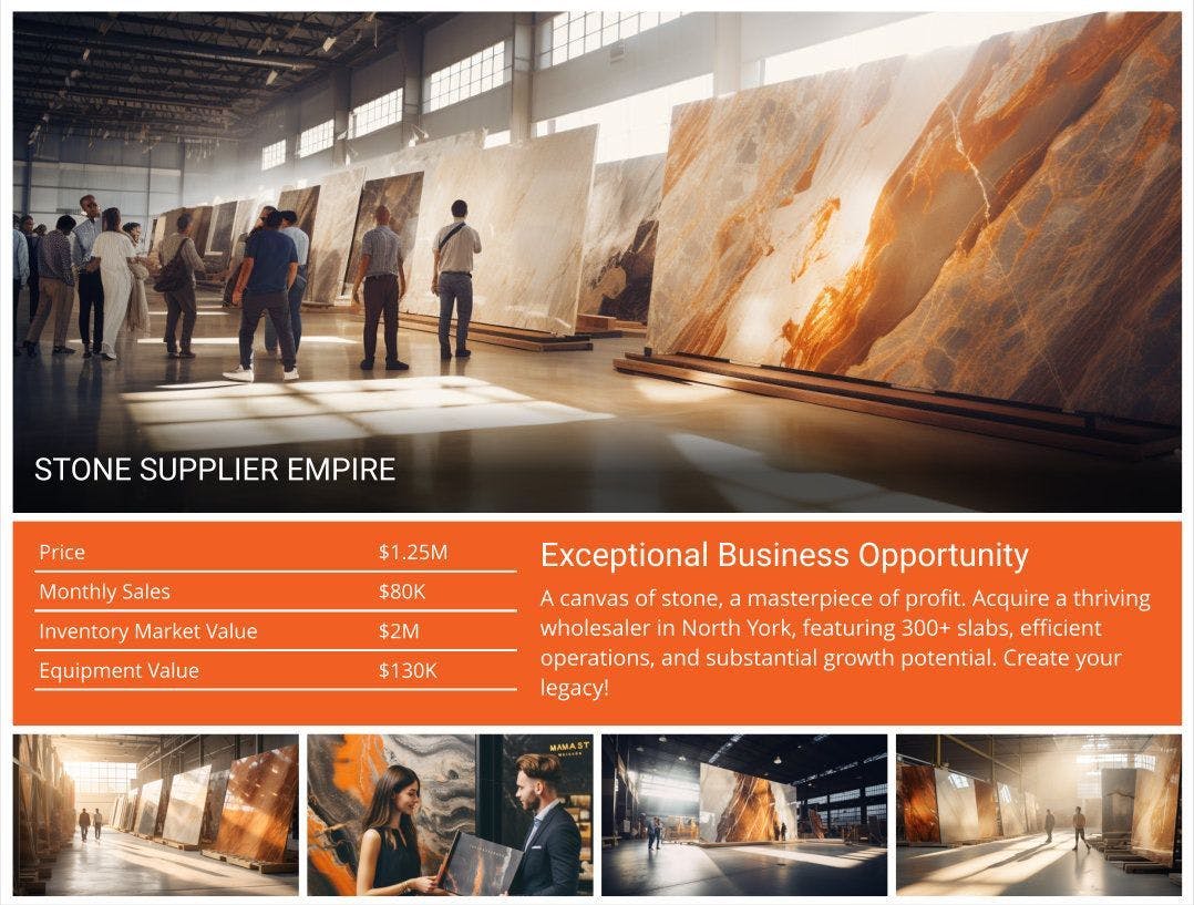 Profitable Stone Supplier Includes $2M Goods