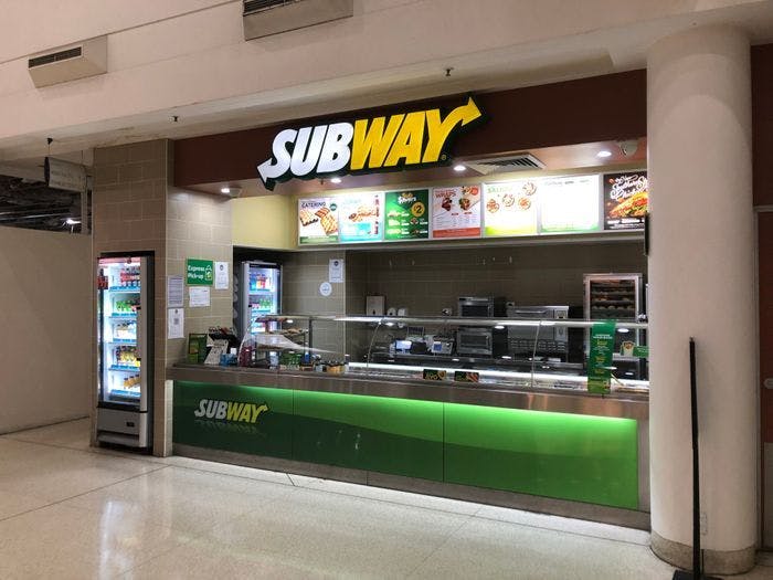 Subway franchised restaurant, Toronto mall location, food court