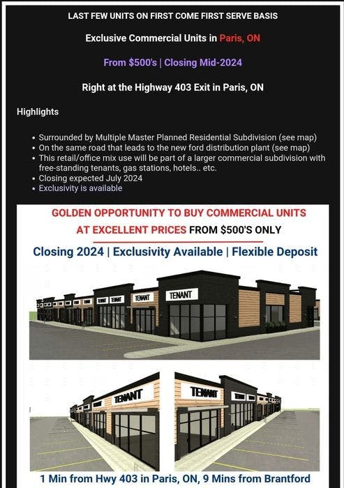 FEW UNITS LEFT IN NEW RETAIL COMMERCIAL PLAZA IN PARIS, ON